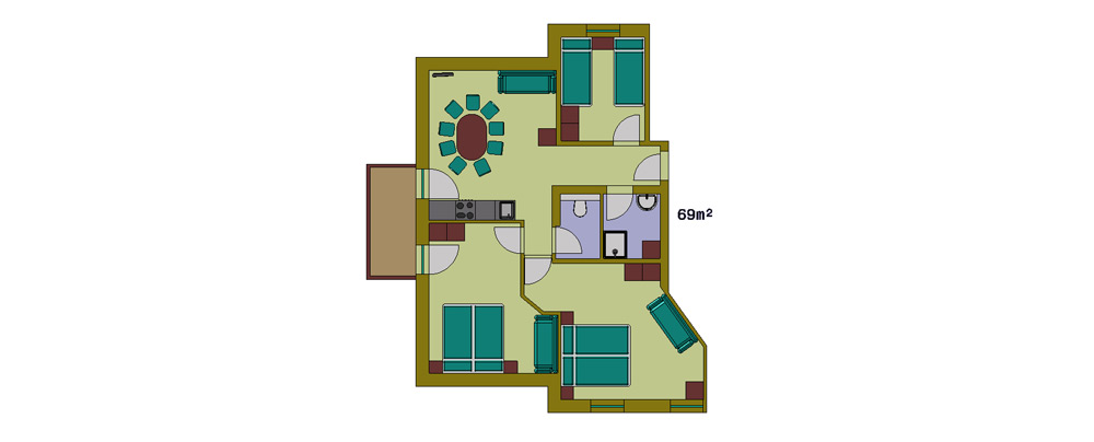 Layout 2nd floor apartment type 3