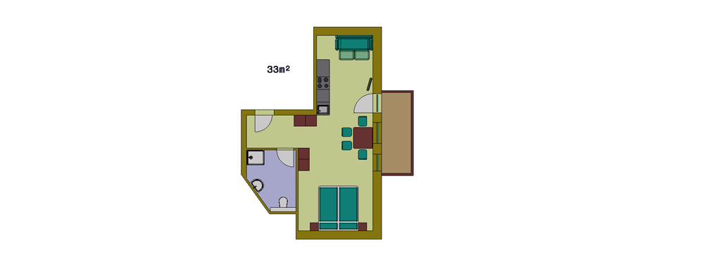 Grundriss 2. Stock Wohnung Typ 4